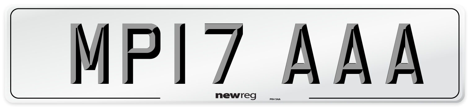 MP17 AAA Number Plate from New Reg